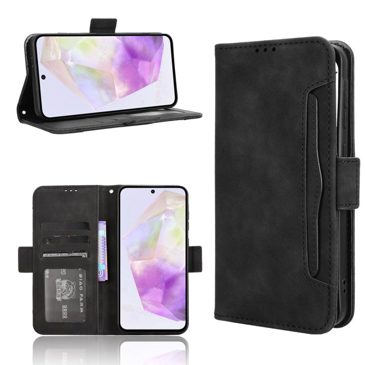 Custodia per telefono in pelle con fessure per carte e texture in vitello effetto pelle, For Samsung Galaxy A06 5G, For Samsung Galaxy A56 5G, For Samsung Galaxy A36 5G, For Samsung Galaxy A16 5G