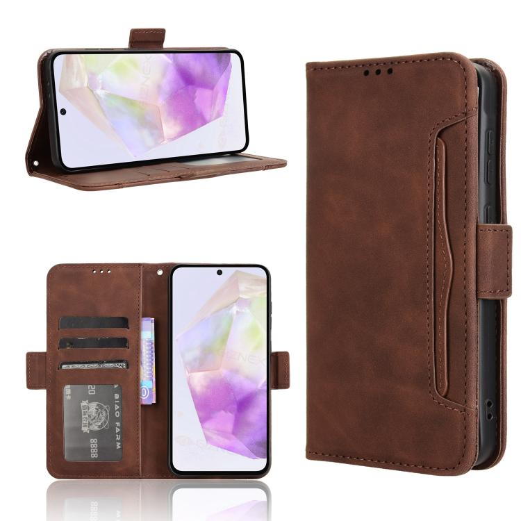 Custodia per telefono in pelle con fessure per carte e texture in vitello effetto pelle, For Samsung Galaxy A06 5G, For Samsung Galaxy A56 5G, For Samsung Galaxy A36 5G, For Samsung Galaxy A16 5G
