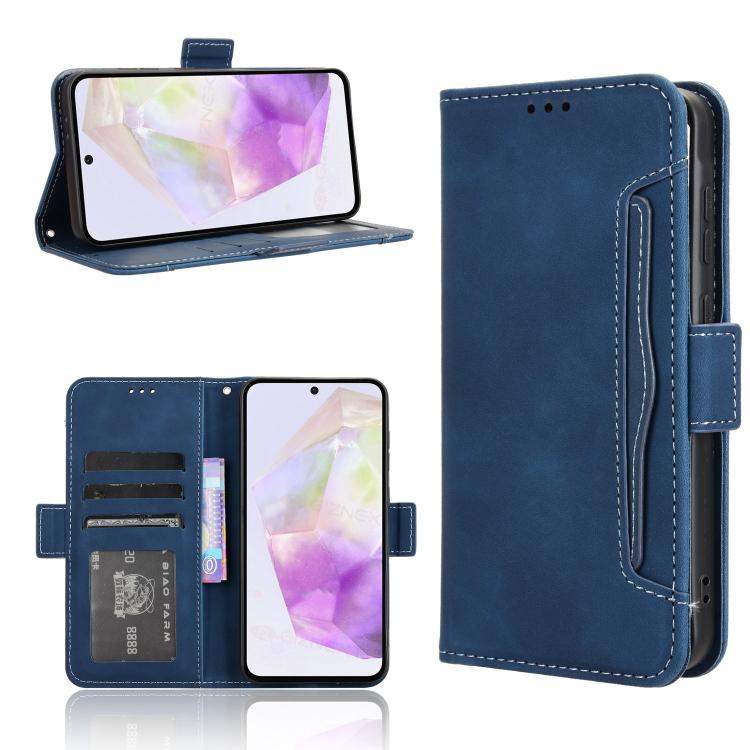 Custodia per telefono in pelle con fessure per carte e texture in vitello effetto pelle, For Samsung Galaxy A06 5G, For Samsung Galaxy A56 5G, For Samsung Galaxy A36 5G, For Samsung Galaxy A16 5G