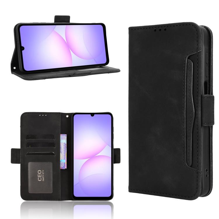 Custodia per telefono in pelle con fessure per carte e texture in vitello effetto pelle, For Galaxy A57 5G, For Galaxy A37 5G, For Galaxy A27 5G, For Samsung Galaxy A07 4G
