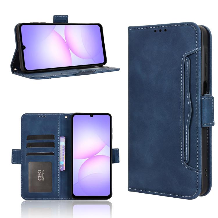 Custodia per telefono in pelle con fessure per carte e texture in vitello effetto pelle, For Galaxy A57 5G, For Galaxy A37 5G, For Galaxy A27 5G, For Samsung Galaxy A07 4G