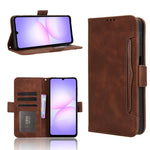 Custodia per telefono in pelle con fessure per carte e texture in vitello effetto pelle, For Galaxy A57 5G, For Galaxy A37 5G, For Galaxy A27 5G, For Samsung Galaxy A07 4G
