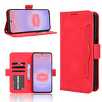 Custodia per telefono in pelle con fessure per carte e texture in vitello effetto pelle, For Galaxy A57 5G, For Galaxy A37 5G, For Galaxy A27 5G, For Samsung Galaxy A07 4G