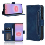 Custodia per telefono in pelle con fessure per carte e texture in vitello effetto pelle, For Galaxy A57 5G, For Galaxy A37 5G, For Galaxy A27 5G, For Samsung Galaxy A07 4G