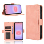 Custodia per telefono in pelle con fessure per carte e texture in vitello effetto pelle, For Galaxy A57 5G, For Galaxy A37 5G, For Galaxy A27 5G, For Samsung Galaxy A07 4G