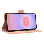 Custodia per telefono in pelle con fessure per carte e texture in vitello effetto pelle, For Galaxy A57 5G, For Galaxy A37 5G, For Galaxy A27 5G, For Samsung Galaxy A07 4G