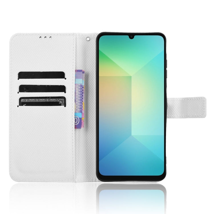 Custodia per telefono in pelle con trama a diamante, For Samsung Galaxy A06
