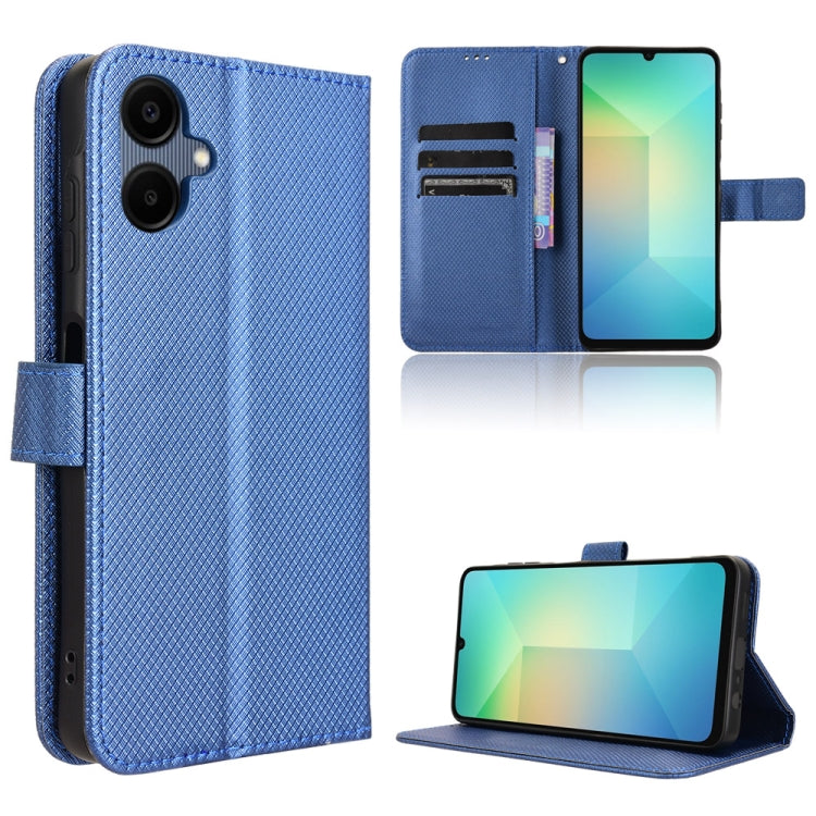 Custodia per telefono in pelle con trama a diamante, For Samsung Galaxy A06