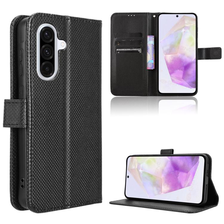 Custodia per telefono in pelle con trama a diamante, For Samsung Galaxy A06 5G, For Samsung Galaxy A56 5G, For Samsung Galaxy A36 5G, For Samsung Galaxy A16 5G