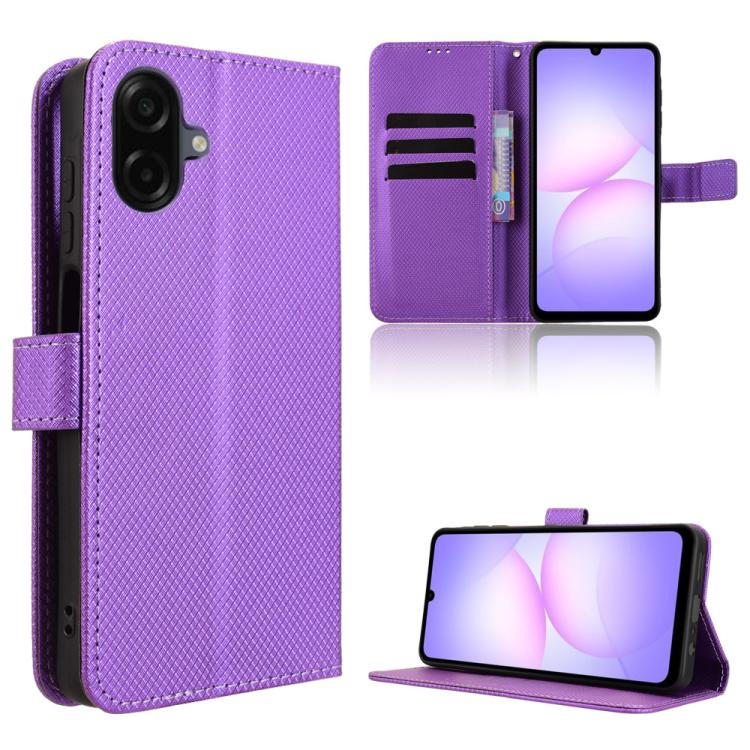 Custodia per telefono in pelle con trama a diamante, For Galaxy A57 5G, For Galaxy A37 5G, For Galaxy A27 5G, For Samsung Galaxy A07 4G