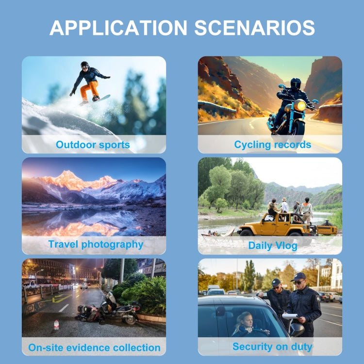 Registratore da viaggio 4K con rotazione 180° e WiFi