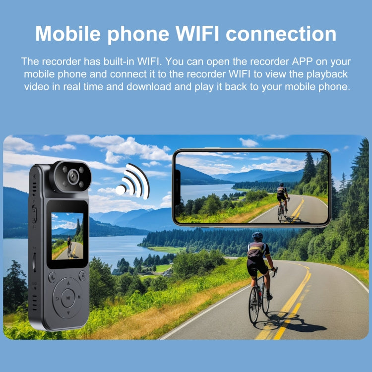 Registratore da viaggio 4K con rotazione 180° e WiFi