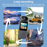 Registratore da viaggio 4K con rotazione 180° e WiFi