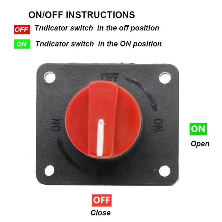 Selettore batteria per auto 300A Isolatore Disconnect Rotary Switch Cut, A2952