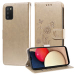 Custodia per telefono in pelle con fiori di farfalla in rilievo, For Galaxy A03s 166mm EU, For Galaxy A02s 166mm US, For Galaxy A22 5G, For Galaxy A32 4G