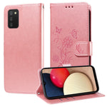 Custodia per telefono in pelle con fiori di farfalla in rilievo, For Galaxy A03s 166mm EU, For Galaxy A02s 166mm US, For Galaxy A22 5G, For Galaxy A32 4G