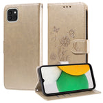Custodia per telefono in pelle con fiori di farfalla in rilievo, For Galaxy A33 5G, For Galaxy A03 166mm EU, For Galaxy A03 164mm Global, For Galaxy A22 4G EU