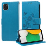 Custodia per telefono in pelle con fiori di farfalla in rilievo, For Galaxy A33 5G, For Galaxy A03 166mm EU, For Galaxy A03 164mm Global, For Galaxy A22 4G EU
