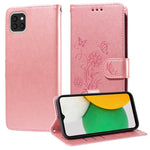 Custodia per telefono in pelle con fiori di farfalla in rilievo, For Galaxy A33 5G, For Galaxy A03 166mm EU, For Galaxy A03 164mm Global, For Galaxy A22 4G EU