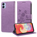 Custodia per telefono in pelle con fiori di farfalla in rilievo, For Galaxy A25 5G Global, For Galaxy A25 5G Japan Version / A25e, For Galaxy A23 4G / 5G, For Galaxy A04e 4G / F04