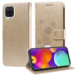 Custodia per telefono in pelle con fiori di farfalla in rilievo, For Galaxy A12 4G / 5G, For Galaxy A13 4G / 5G, For Galaxy A53 5G, For Galaxy A73 5G