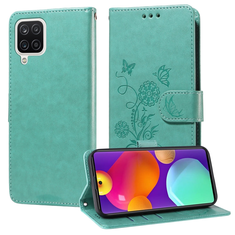 Custodia per telefono in pelle con fiori di farfalla in rilievo, For Galaxy A12 4G / 5G, For Galaxy A13 4G / 5G, For Galaxy A53 5G, For Galaxy A73 5G