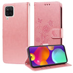 Custodia per telefono in pelle con fiori di farfalla in rilievo, For Galaxy A12 4G / 5G, For Galaxy A13 4G / 5G, For Galaxy A53 5G, For Galaxy A73 5G