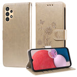 Custodia per telefono in pelle con fiori di farfalla in rilievo, For Galaxy A12 4G / 5G, For Galaxy A13 4G / 5G, For Galaxy A53 5G, For Galaxy A73 5G