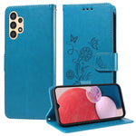 Custodia per telefono in pelle con fiori di farfalla in rilievo, For Galaxy A12 4G / 5G, For Galaxy A13 4G / 5G, For Galaxy A53 5G, For Galaxy A73 5G