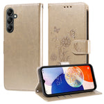 Custodia per telefono in pelle con fiori di farfalla in rilievo, For Galaxy A14 4G / 5G, For Galaxy A24 5G, For Galaxy A34 5G, For Galaxy A54 5G