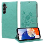 Custodia per telefono in pelle con fiori di farfalla in rilievo, For Galaxy A14 4G / 5G, For Galaxy A24 5G, For Galaxy A34 5G, For Galaxy A54 5G