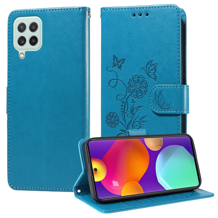 Custodia per telefono in pelle con fiori di farfalla in rilievo, For Galaxy A33 5G, For Galaxy A03 166mm EU, For Galaxy A03 164mm Global, For Galaxy A22 4G EU