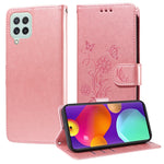Custodia per telefono in pelle con fiori di farfalla in rilievo, For Galaxy A33 5G, For Galaxy A03 166mm EU, For Galaxy A03 164mm Global, For Galaxy A22 4G EU