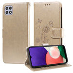 Custodia per telefono in pelle con fiori di farfalla in rilievo, For Galaxy A03s 166mm EU, For Galaxy A02s 166mm US, For Galaxy A22 5G, For Galaxy A32 4G