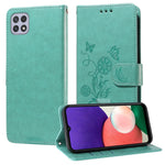 Custodia per telefono in pelle con fiori di farfalla in rilievo, For Galaxy A03s 166mm EU, For Galaxy A02s 166mm US, For Galaxy A22 5G, For Galaxy A32 4G