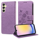 Custodia per telefono in pelle con fiori di farfalla in rilievo, For Galaxy A25 5G Global, For Galaxy A25 5G Japan Version / A25e, For Galaxy A23 4G / 5G, For Galaxy A04e 4G / F04