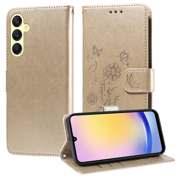 Custodia per telefono in pelle con fiori di farfalla in rilievo, For Galaxy A25 5G Global, For Galaxy A25 5G Japan Version / A25e, For Galaxy A23 4G / 5G, For Galaxy A04e 4G / F04
