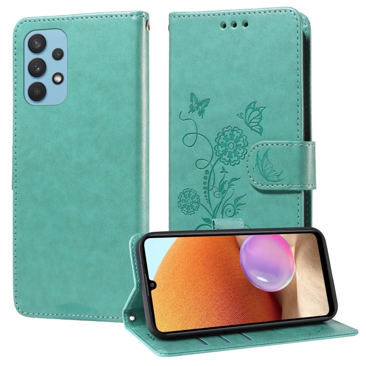 Custodia per telefono in pelle con fiori di farfalla in rilievo, For Galaxy A03s 166mm EU, For Galaxy A02s 166mm US, For Galaxy A22 5G, For Galaxy A32 4G