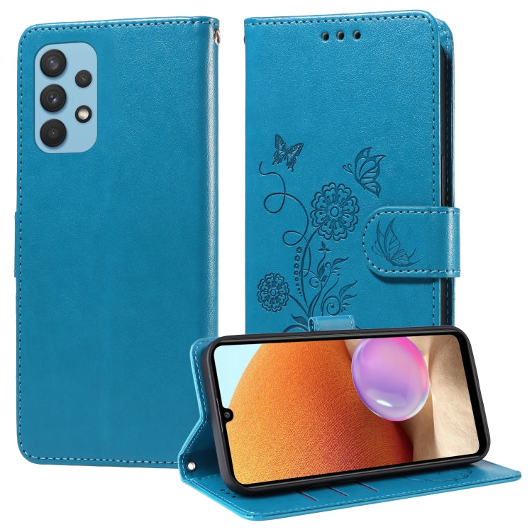 Custodia per telefono in pelle con fiori di farfalla in rilievo, For Galaxy A03s 166mm EU, For Galaxy A02s 166mm US, For Galaxy A22 5G, For Galaxy A32 4G