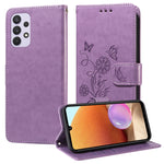 Custodia per telefono in pelle con fiori di farfalla in rilievo, For Galaxy A52 4G / 5G, For Galaxy A32 5G, For Galaxy A71 4G, For Galaxy A51 4G