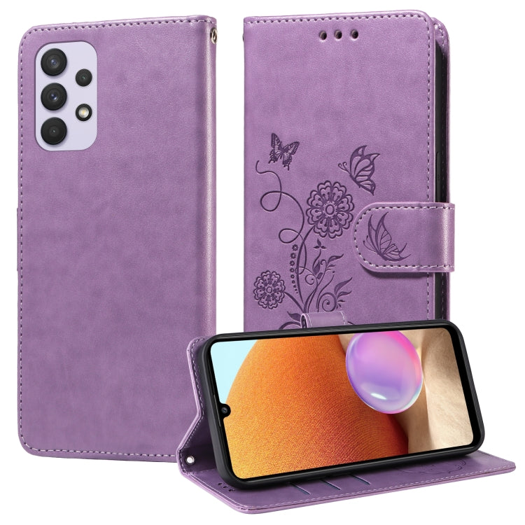 Custodia per telefono in pelle con fiori di farfalla in rilievo, For Galaxy A52 4G / 5G, For Galaxy A32 5G, For Galaxy A71 4G, For Galaxy A51 4G