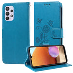 Custodia per telefono in pelle con fiori di farfalla in rilievo, For Galaxy A52 4G / 5G, For Galaxy A32 5G, For Galaxy A71 4G, For Galaxy A51 4G