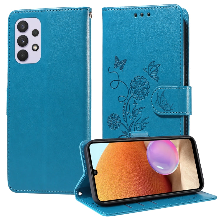 Custodia per telefono in pelle con fiori di farfalla in rilievo, For Galaxy A52 4G / 5G, For Galaxy A32 5G, For Galaxy A71 4G, For Galaxy A51 4G