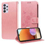 Custodia per telefono in pelle con fiori di farfalla in rilievo, For Galaxy A52 4G / 5G, For Galaxy A32 5G, For Galaxy A71 4G, For Galaxy A51 4G