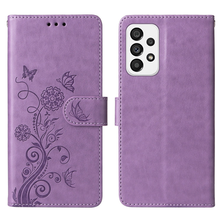 Custodia per telefono in pelle con fiori di farfalla in rilievo, For Galaxy A33 5G, For Galaxy A03 166mm EU, For Galaxy A03 164mm Global, For Galaxy A22 4G EU