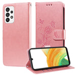 Custodia per telefono in pelle con fiori di farfalla in rilievo, For Galaxy A33 5G, For Galaxy A03 166mm EU, For Galaxy A03 164mm Global, For Galaxy A22 4G EU