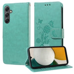 Custodia per telefono in pelle con fiori di farfalla in rilievo, For Galaxy A14 4G / 5G, For Galaxy A24 5G, For Galaxy A34 5G, For Galaxy A54 5G