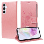 Custodia per telefono in pelle con fiori di farfalla in rilievo, For Galaxy A55 5G, For Galaxy A35 5G, For Galaxy A05, For Galaxy A05s