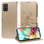 Custodia per telefono in pelle con fiori di farfalla in rilievo, For Galaxy A52 4G / 5G, For Galaxy A32 5G, For Galaxy A71 4G, For Galaxy A51 4G