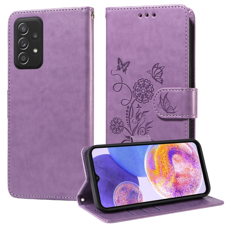 Custodia per telefono in pelle con fiori di farfalla in rilievo, For Galaxy A52 4G / 5G, For Galaxy A32 5G, For Galaxy A71 4G, For Galaxy A51 4G